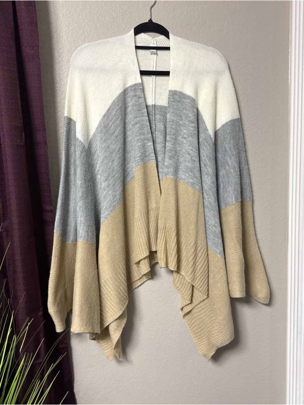 RB12 Boutique Lightweight Sweat Sweater Poncho One Size